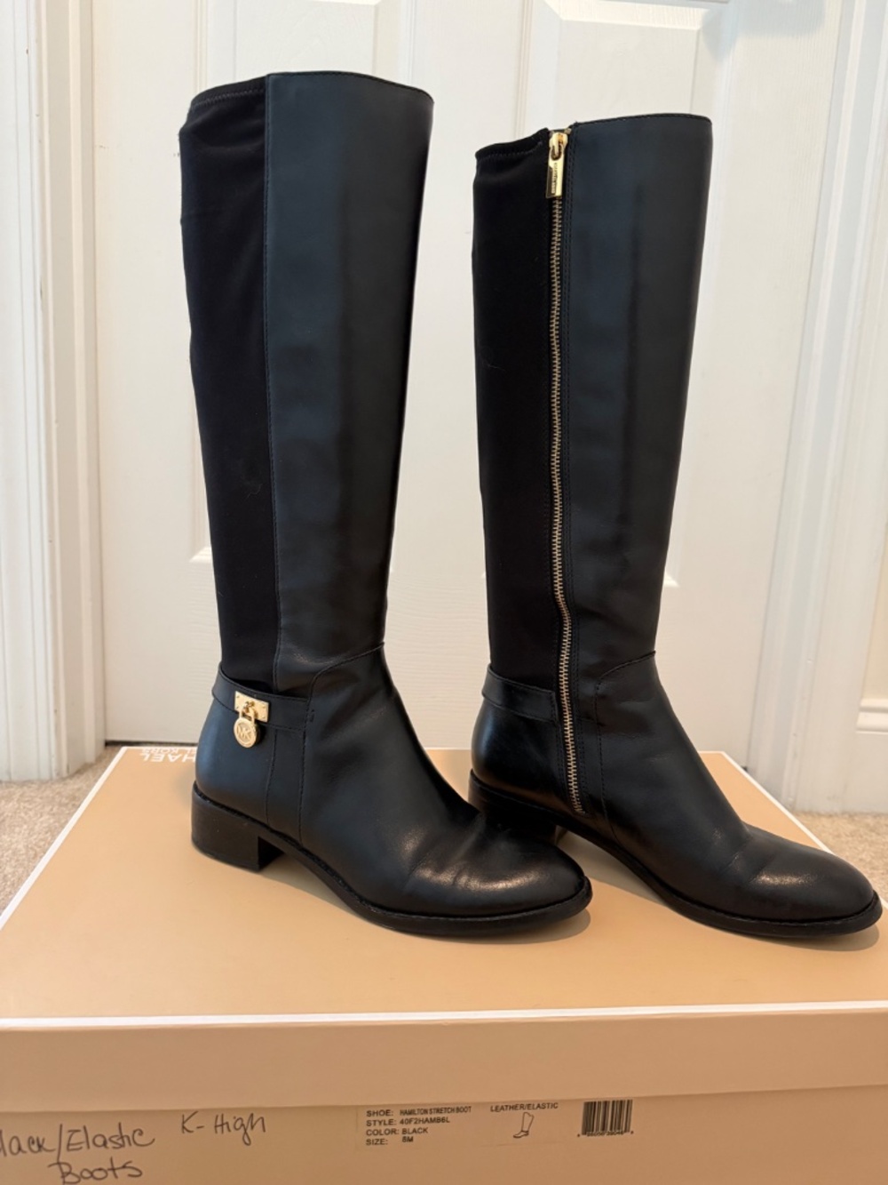 Michael Kors Hamilton Stretch Boot Leather 8M